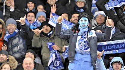 un gruppo di tifosi del Napoli