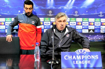 lavezzi e ancelotti in conferenza stampa
