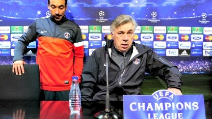 lavezzi e ancelotti in conferenza stampa