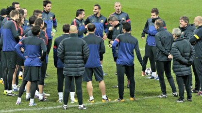 il barcellona si allena a milano