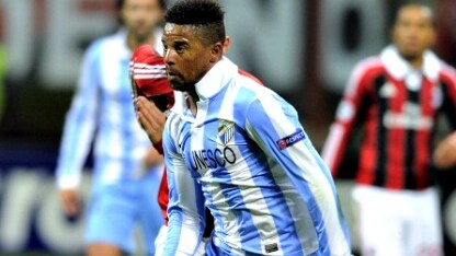 il calciatore del malaga infortunato