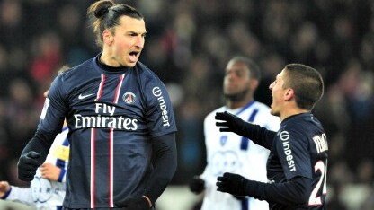ibra dopo il gol al bastia