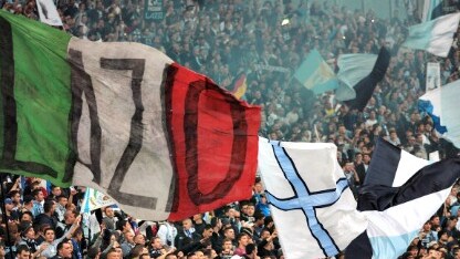 i tifosi della lazio all'olimpico