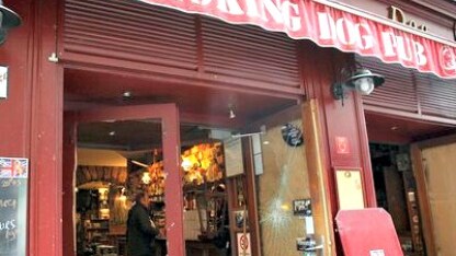 il pub devastato dai tifosi del lione