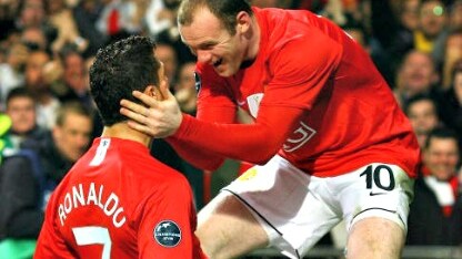ronaldo e rooney ai tempi del Manchester United
