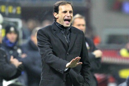 massimiliano allegri durante la gara col barcellona