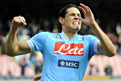 edinson cavani esulta