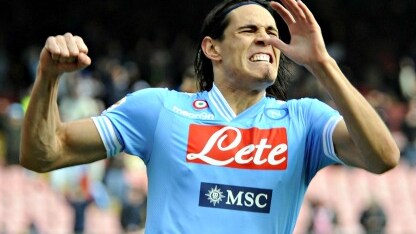 edinson cavani esulta