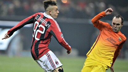 el shaarawy fronteggia iniesta