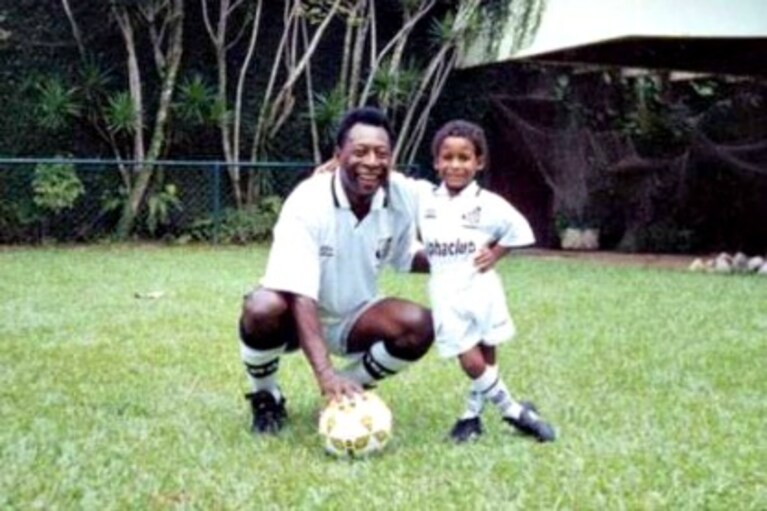 joshua con suo padre pelè