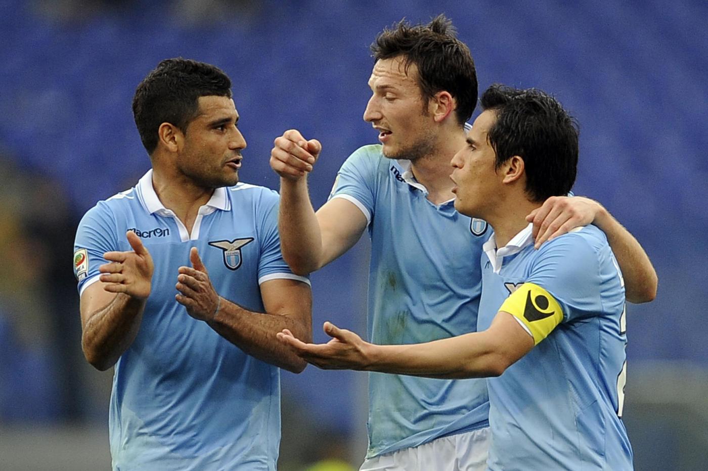L'autorete di Legrottaglie e il rigore di Candreva hanno deciso Lazio-Catania.