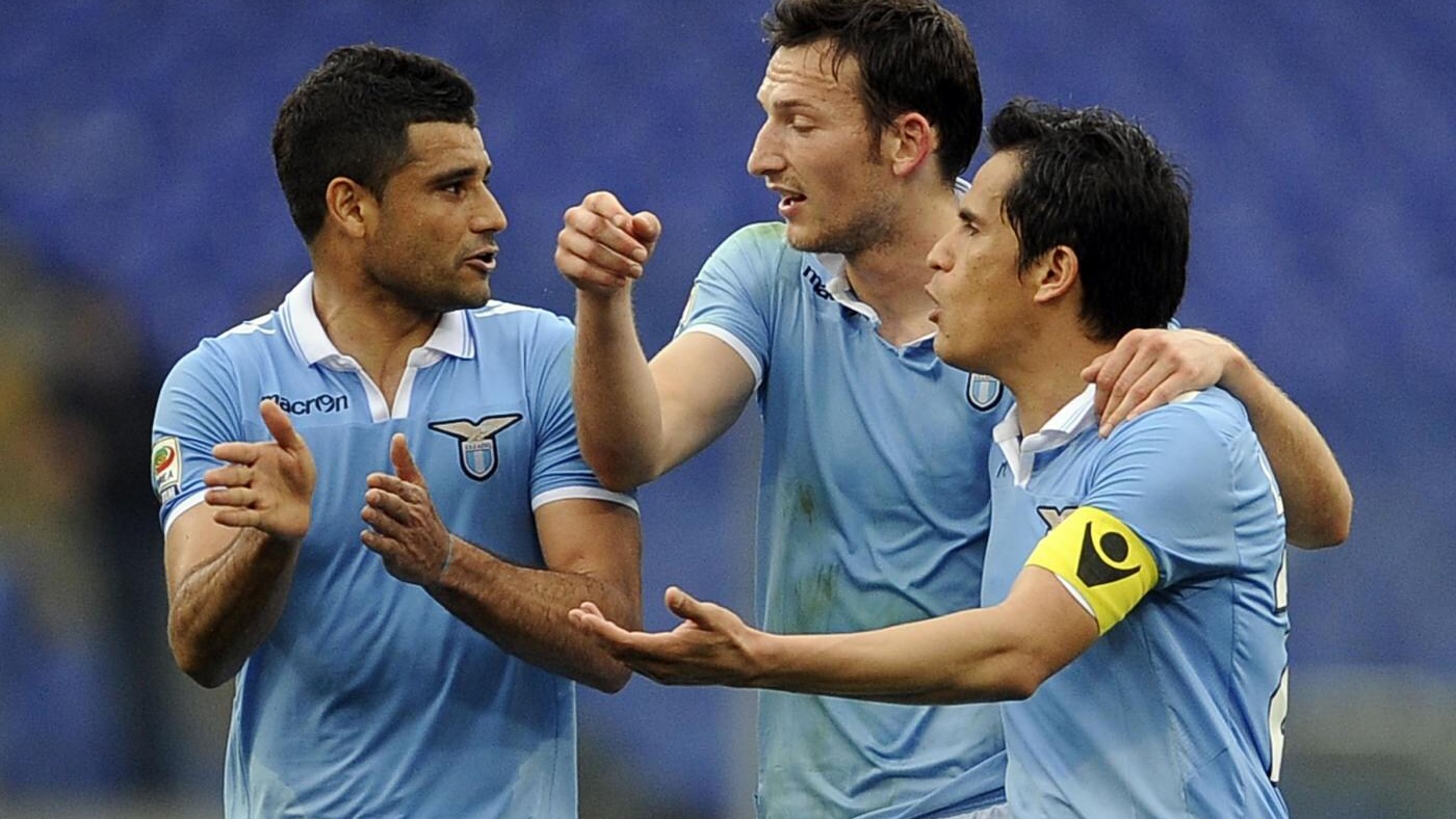 L'autorete di Legrottaglie e il rigore di Candreva hanno deciso Lazio-Catania.