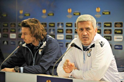 il portiere e il tecnico della lazio