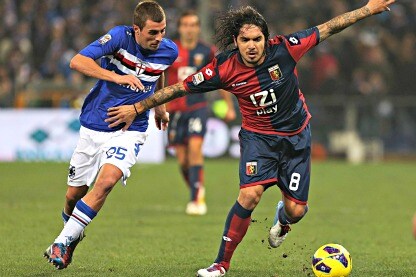 vargas del genoa in azione