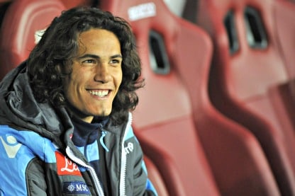 edinson cavani in panchina
