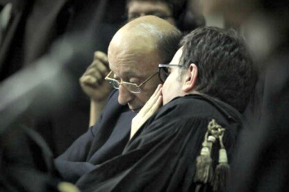 luciano moggi in aula a napoli