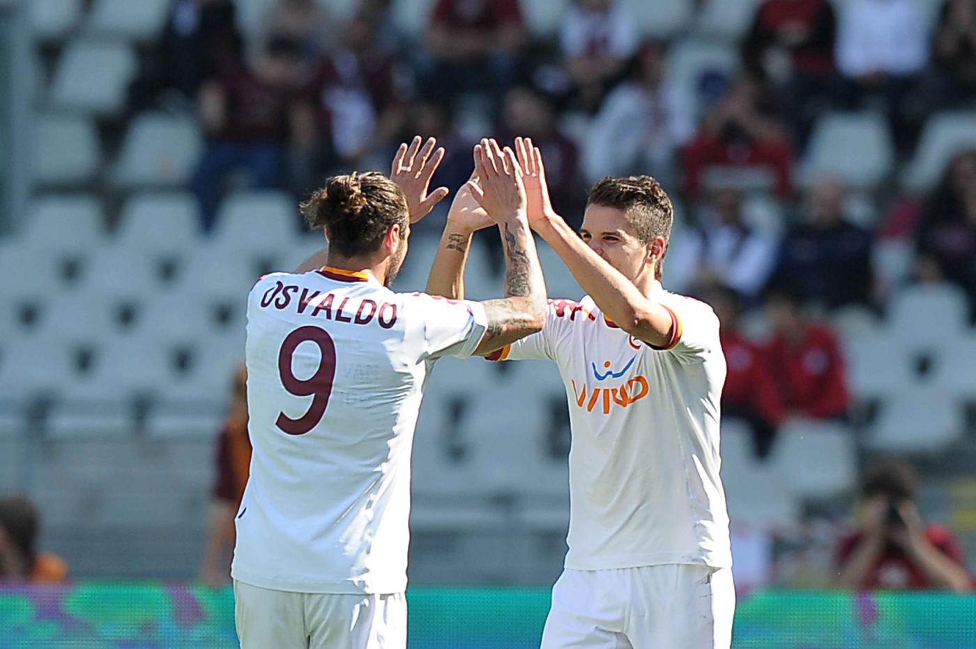 la roma vince a torino e sale al 5° posto