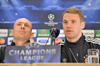 robben e neuer in conferenza stampa