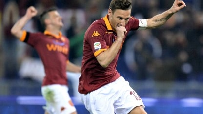 francesco totti dopo la rete nel derby