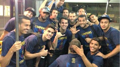 la foto dei calciatori del barcellona