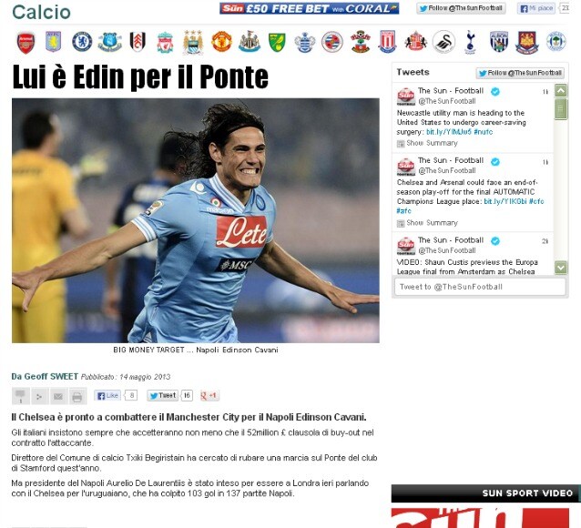 la pagina del Sun