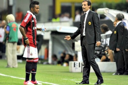 robinho accanto ad allegri