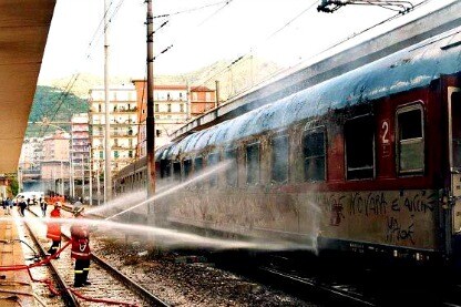 il treno dei tifosi della salernitana