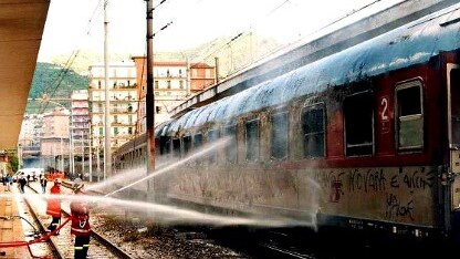 il treno dei tifosi della salernitana