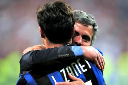 javier zanetti con mourinho