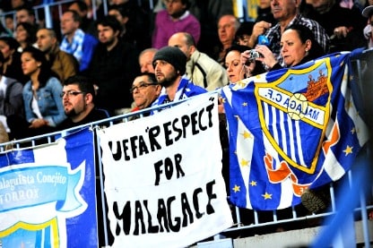 Tifosi del Malaga durante la gara contro il Real Madrid