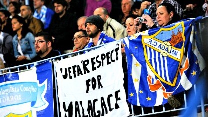 Tifosi del Malaga durante la gara contro il Real Madrid
