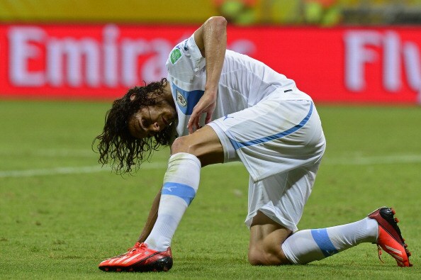 cavani durante la gara con la nigeria