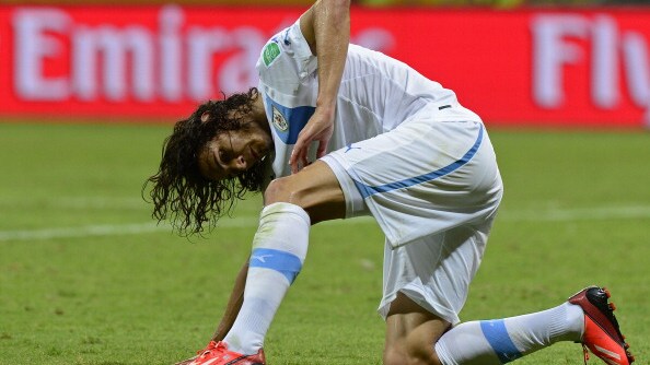 cavani durante la gara con la nigeria