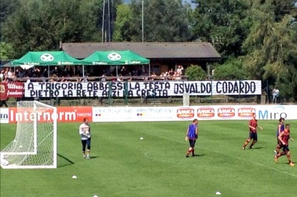 Striscione contro Osvaldo