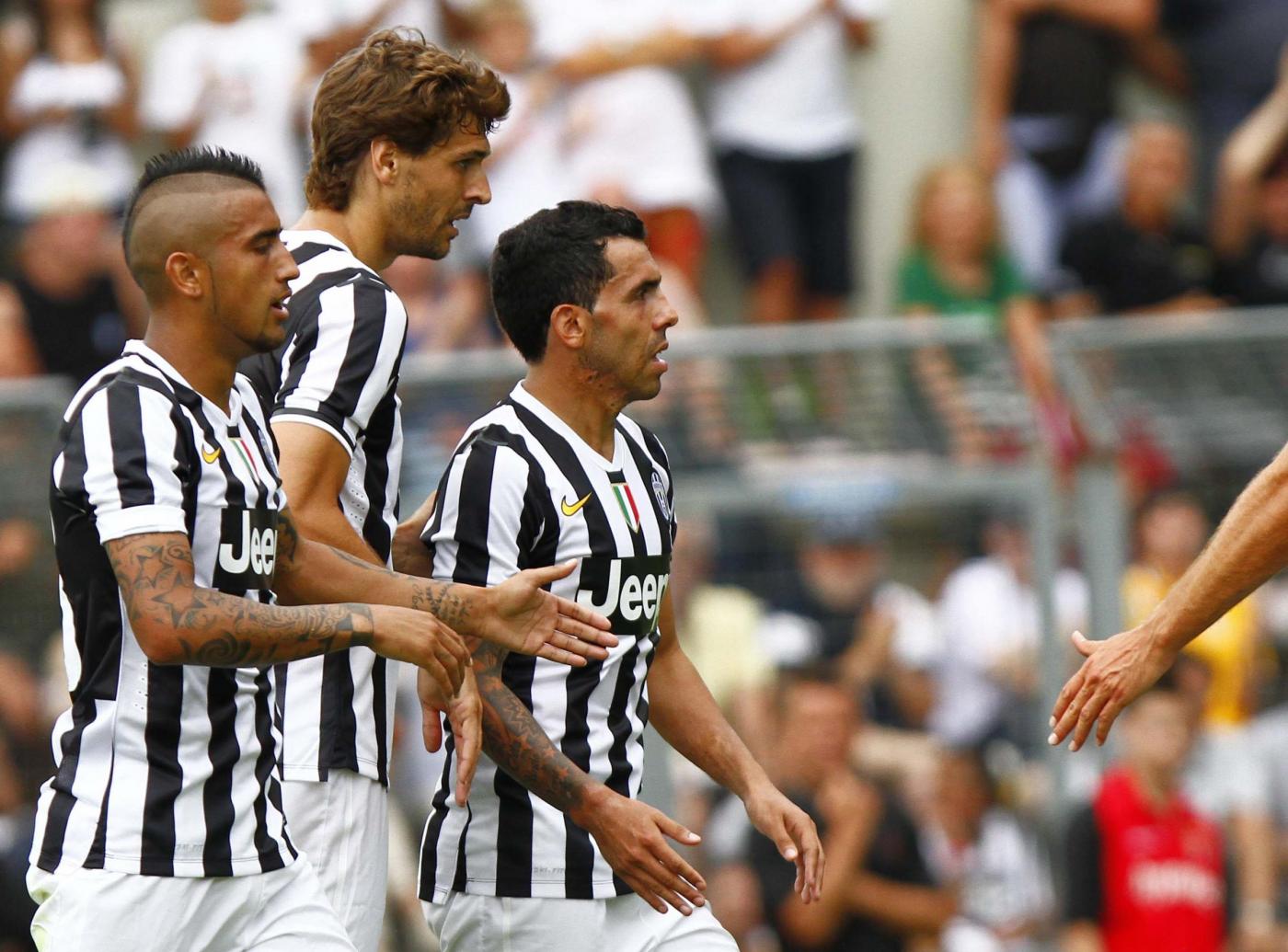 Juventus-Val d'Aosta 7-0: primo gol per Tevez, doppiette per Matri e Vucinic