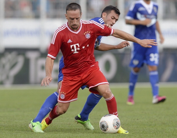 ribery durante l'amichevole col brescia
