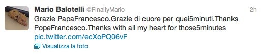 il tweet di super mario
