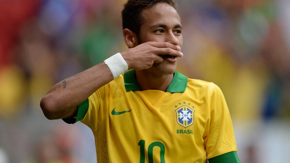 esultanza di neymar con l'Australia