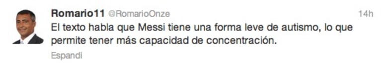 il primo tweet di romario su messi
