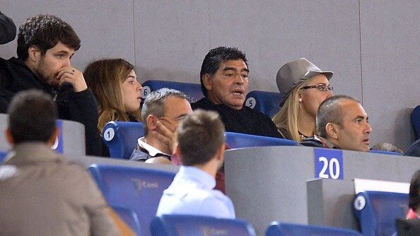 diego in tribuna per roma-napoli