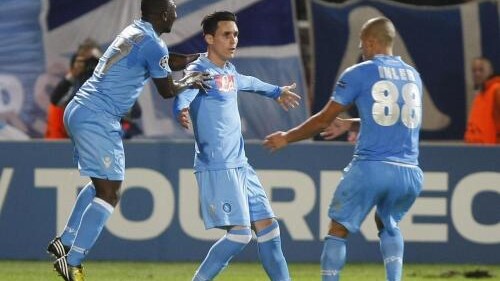 marsiglia-napoli, Callejon porta in vantaggio i partenopei