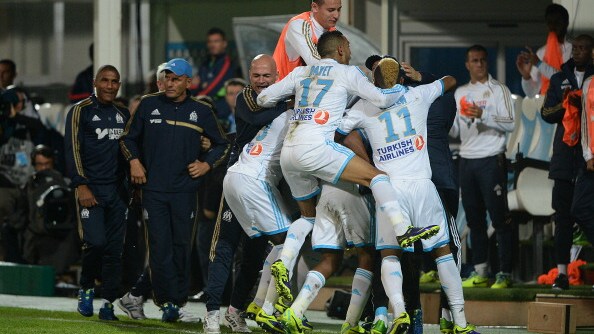 Ol Marsiglia esulta per un gol