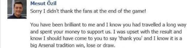 ozil scuse