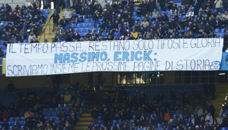 inter sampdoria tifosi striscioni