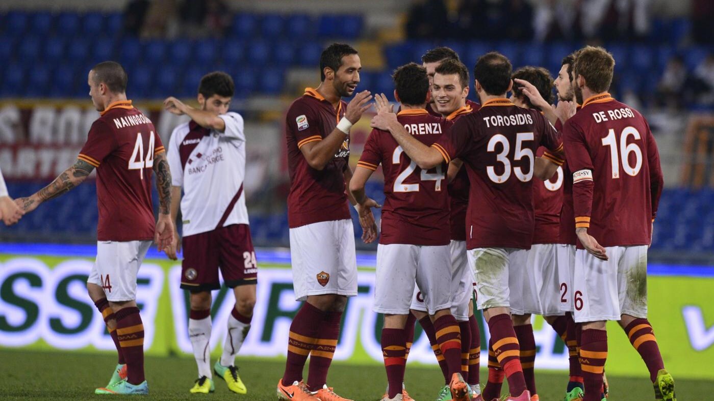 Roma-Livorno 3-0, Destro, Strootman e Ljajic stendono Perotti (video/foto)