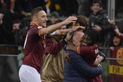 totti festeggia