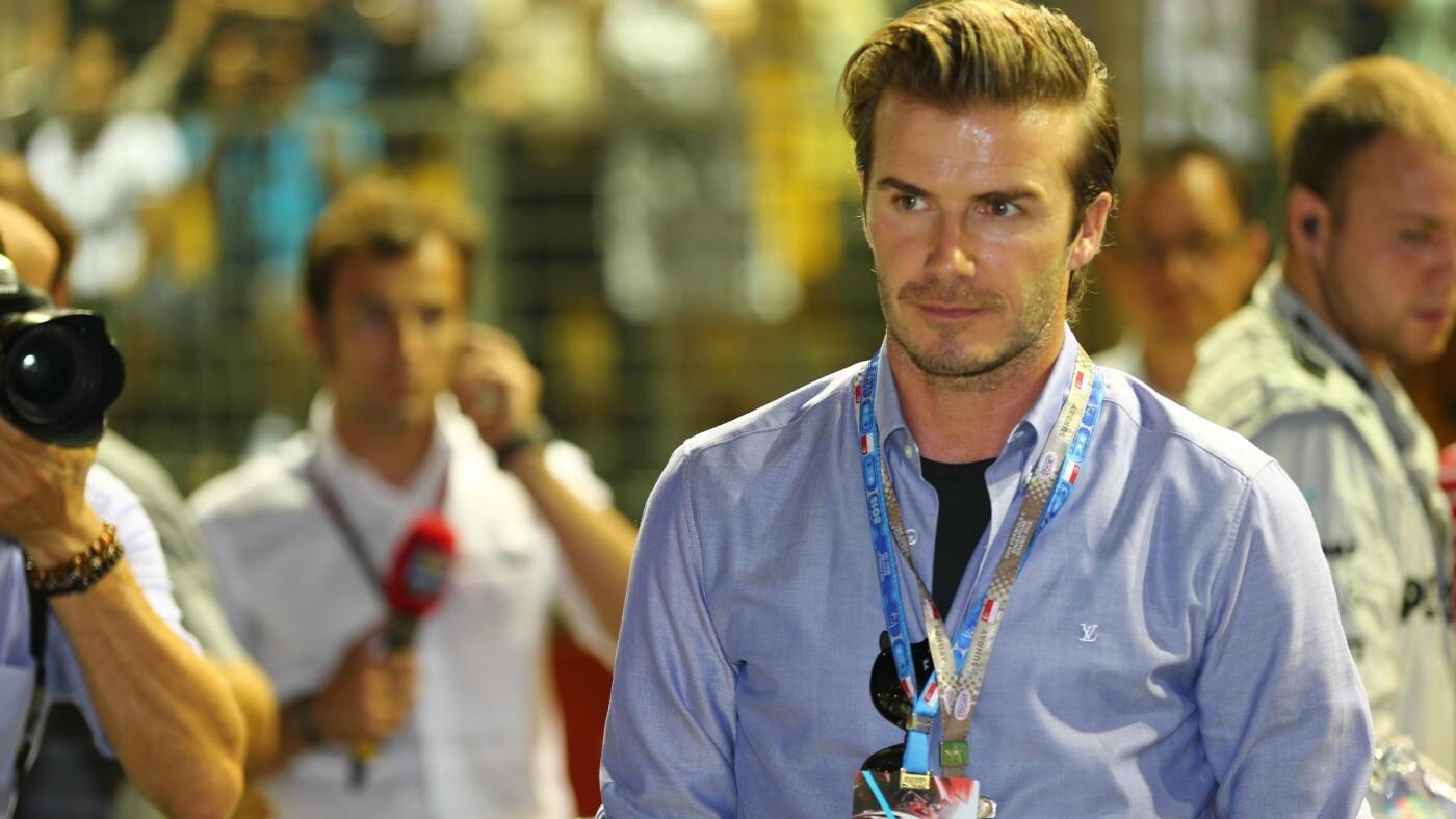 Beckham con Callejon in maglia azzurra
