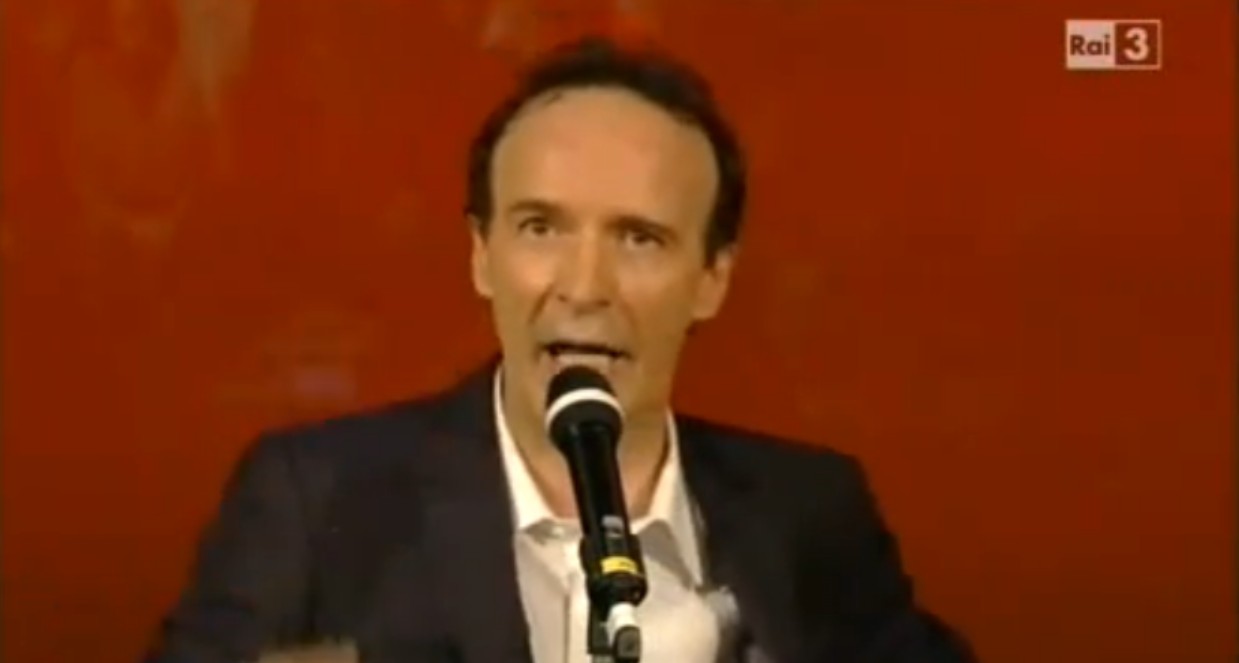 roberto benigni a vieni via con me con saviano e fazio