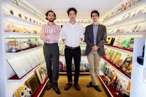 Museum’s founders, from left, Josh Safdie, Alex Kalman and Benny Safdie, have been friends since high school. (photo Brian Harkin)
