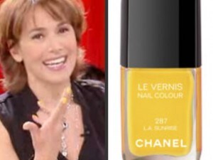 smalto giallo chanel per barbara d'urso